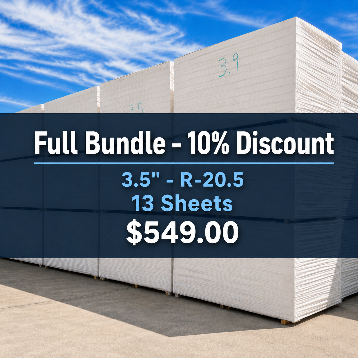 Polyiso Insulation Boards - 3.5" Bundle Discount (13pc)