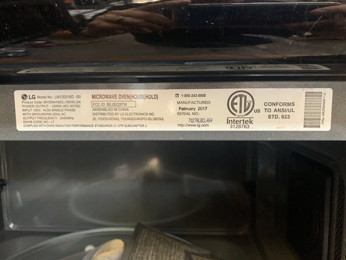 LG Over-the-Range Microwave, Black Stainless Steel