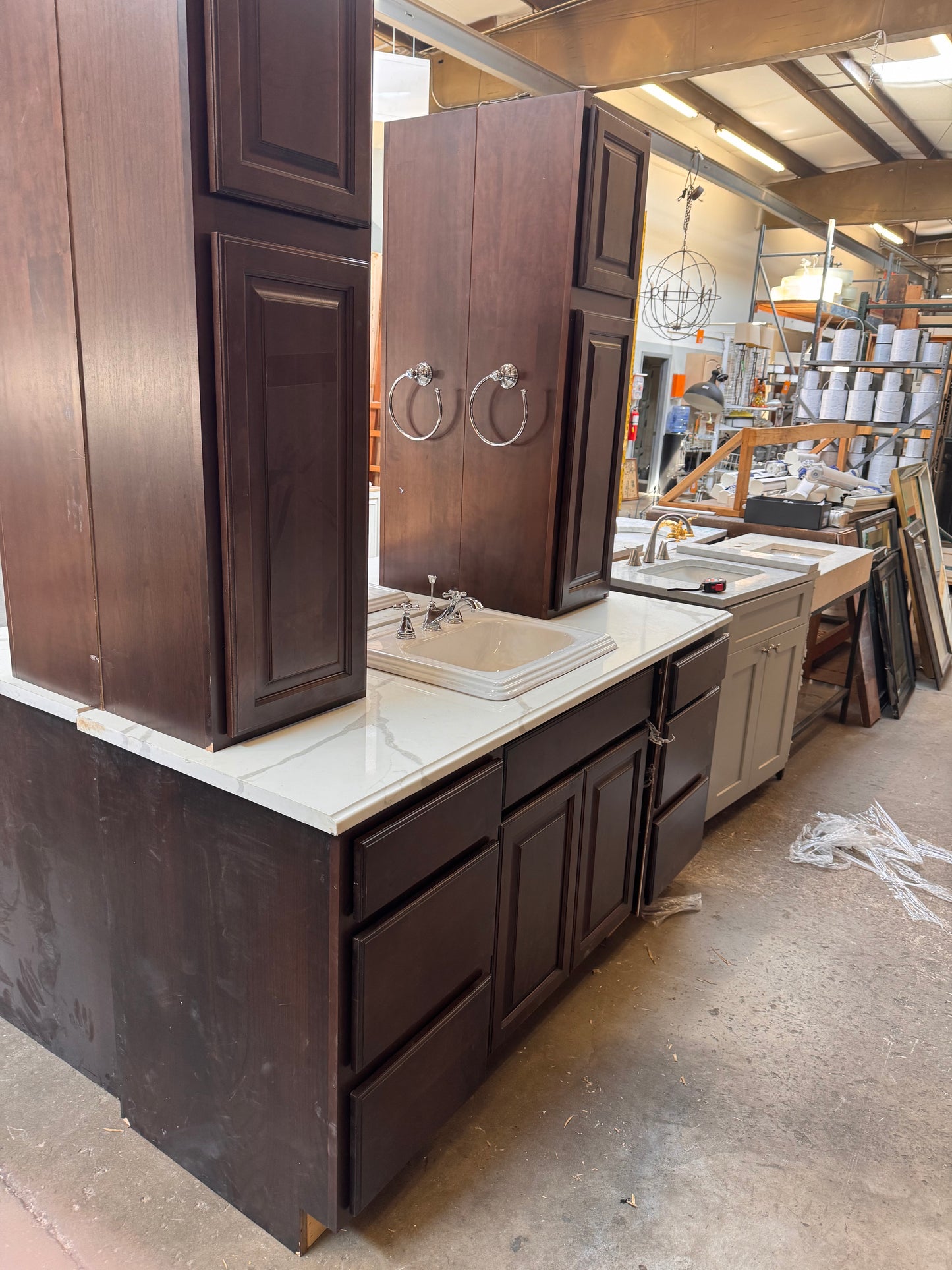 Reclaimed Single Bathroom Vanity Set, Espresso Finish