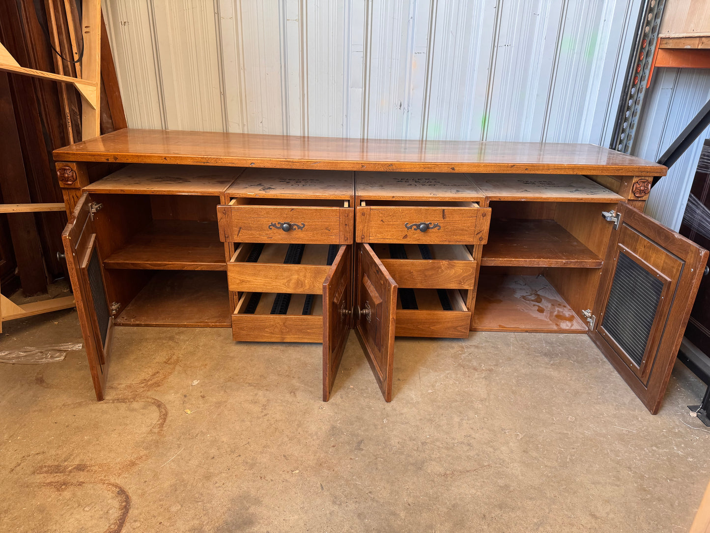 93in Entertainment Center, Wood Finish