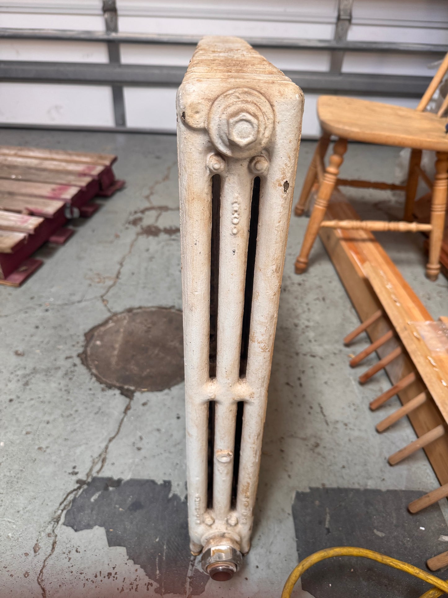Reclaimed Cast Iron Hydronic Radiator, Column-Style