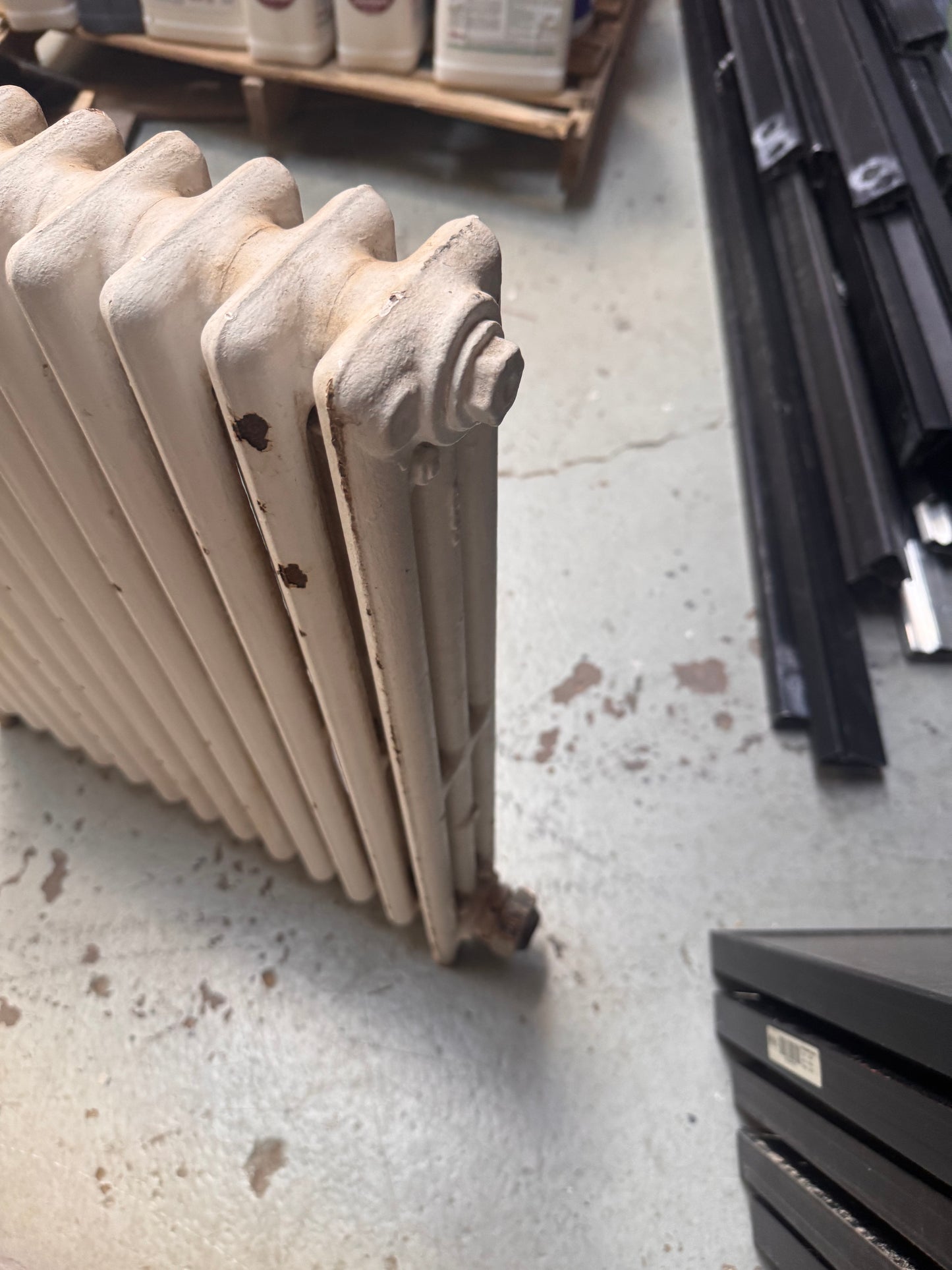 Reclaimed Cast Iron Hydronic Radiator, Column-Style
