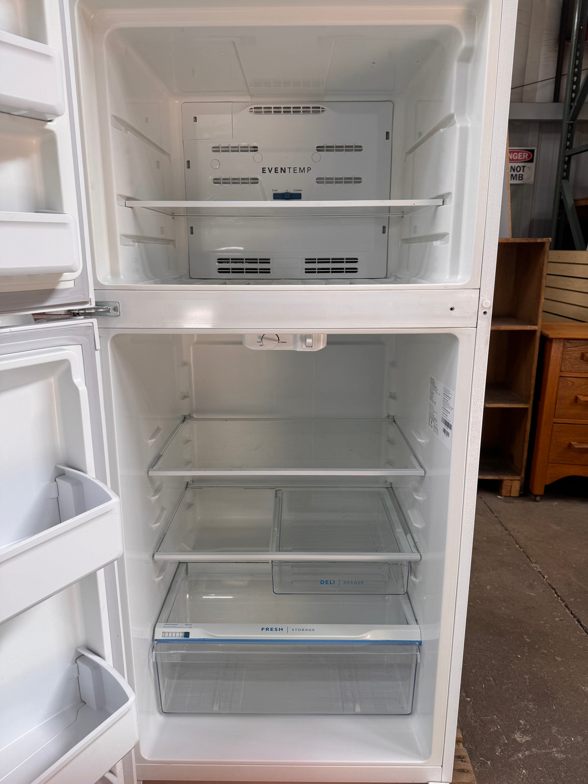 Reclaimed Frigidaire White Top Mount Freezer Refrigerator