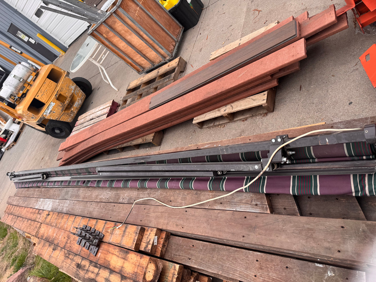 Reclaimed 18 Ft Electric Retractable Awning for RV or Mobile Home