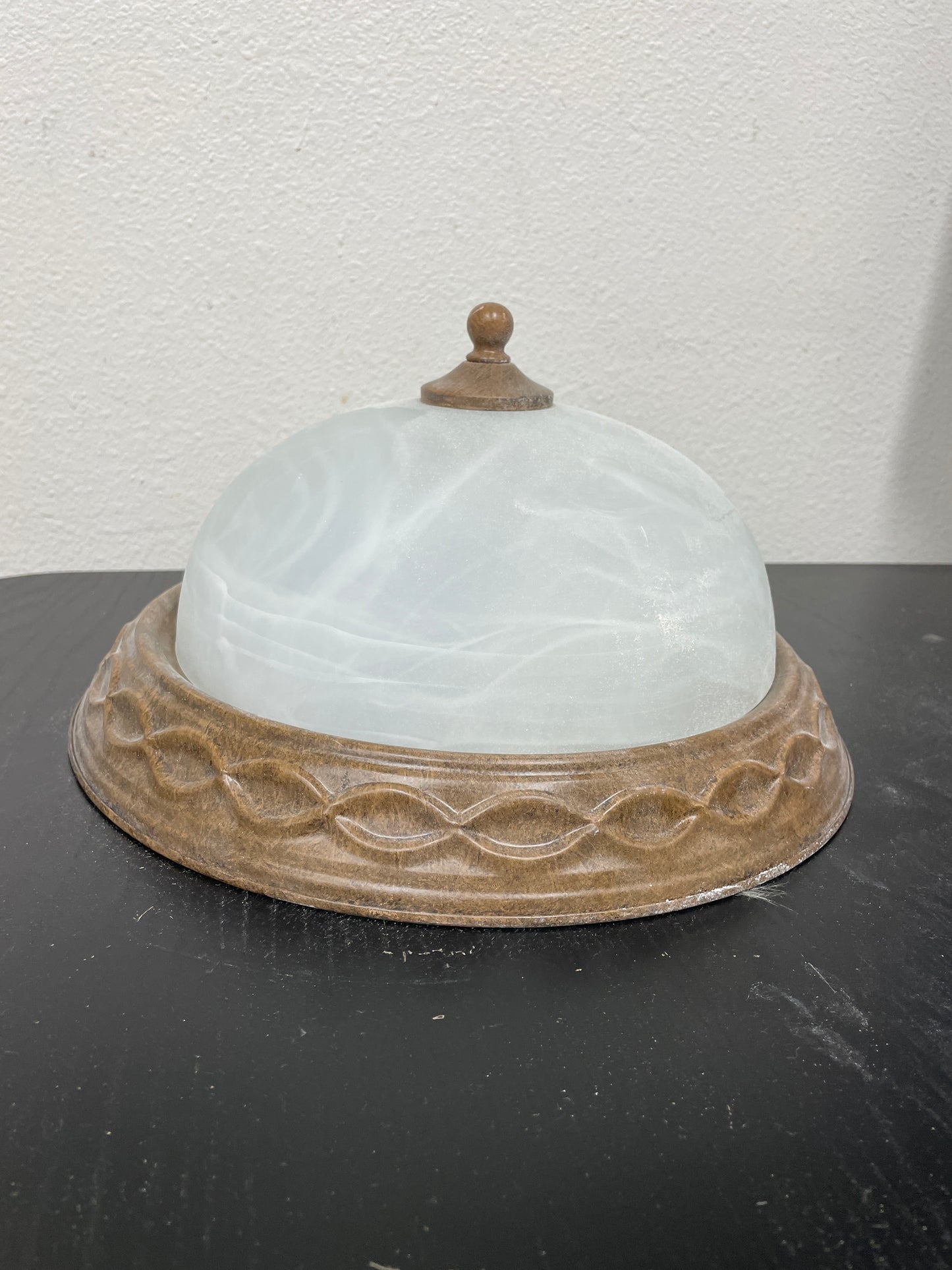 Round Reclaimed Flush Mount, Antique Gold