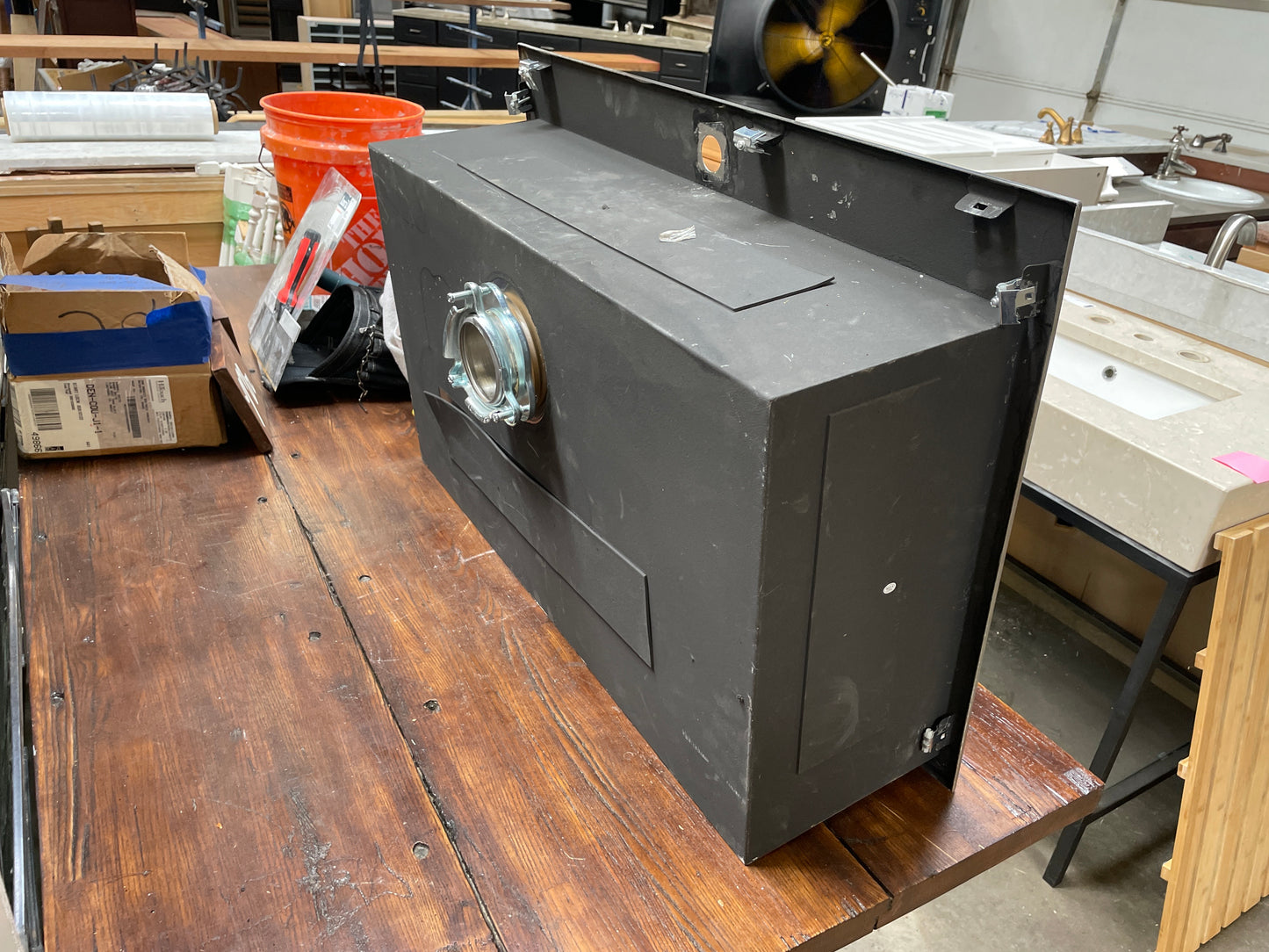33x22 Reclaimed Stainless Drop-In Kitchen Sink, Single Basin
