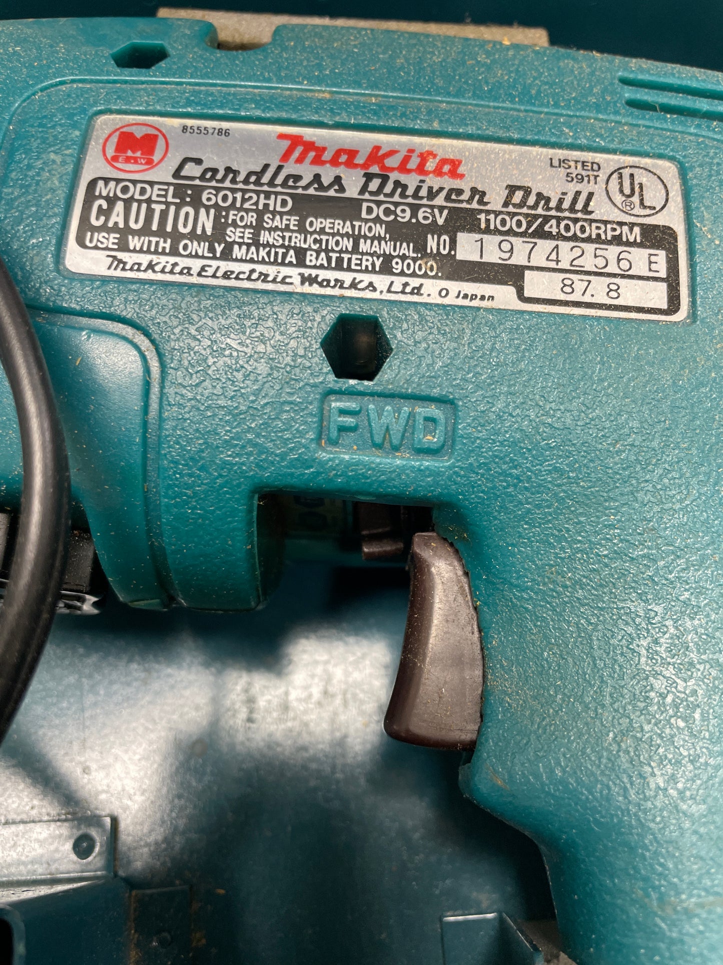 Makita 9.6V Cordless Drill Kit, Model 6012HD