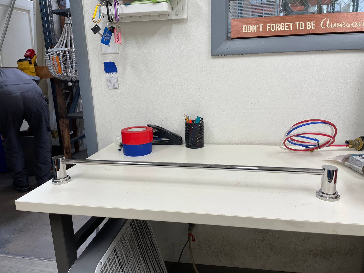 32in Heavy Duty Chrome Towel Bar