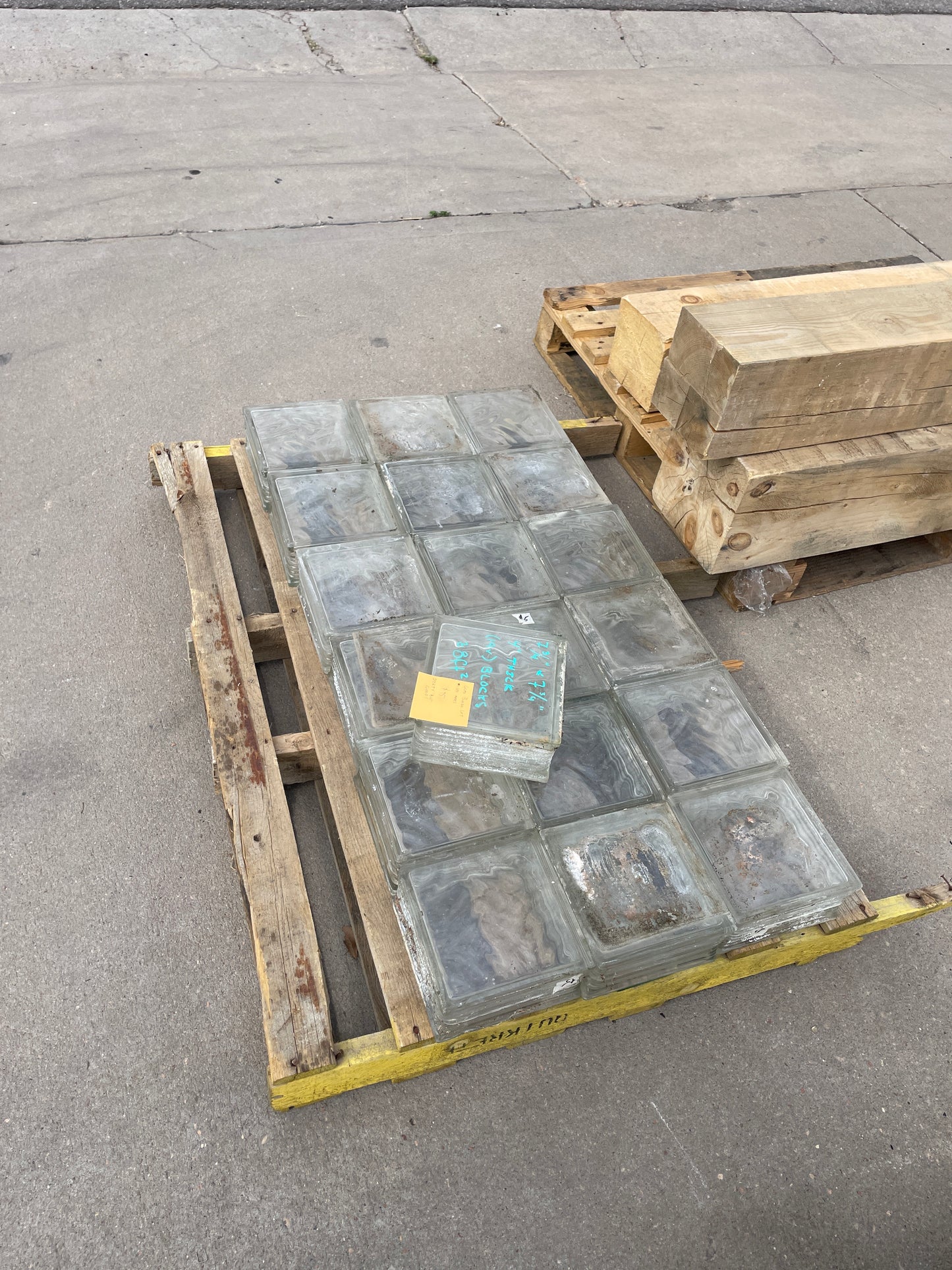 Glass Blocks Lot, 7 3/4 Inch x 7 3/4 Inch x 4 Inch Thick