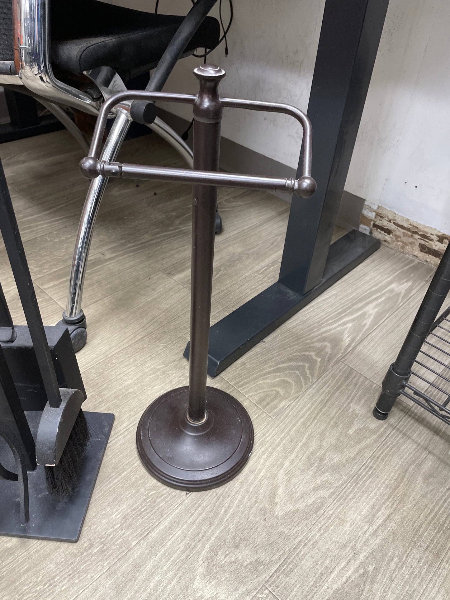 Freestanding Bronze Towel Holder, Paper Holder