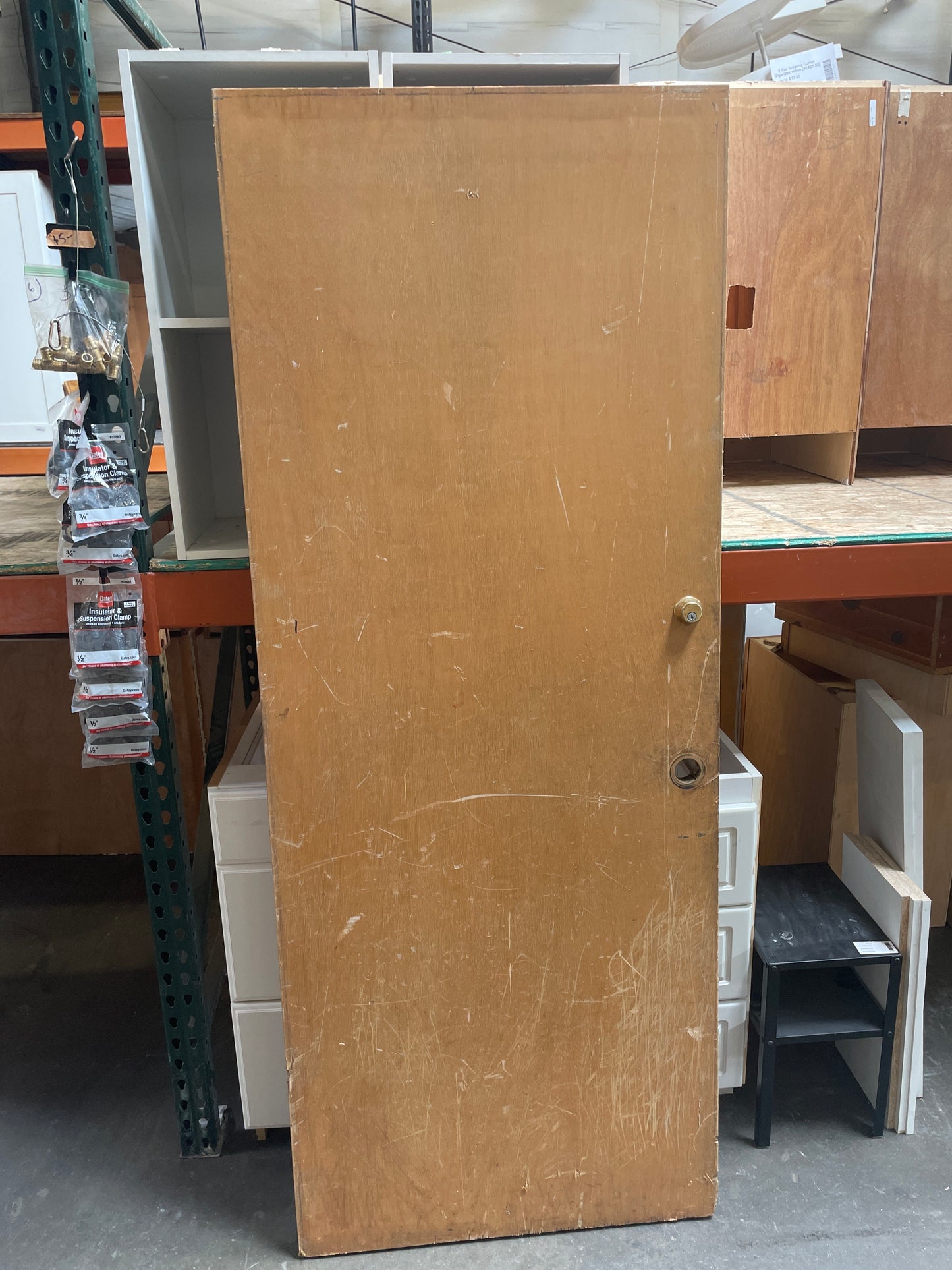 32x80 RHS Interior Solid Flush Slab Door, Wood Finish