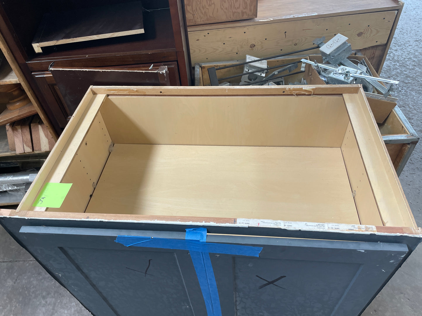 38in Base Cabinet, Dark Gray Painted Finish