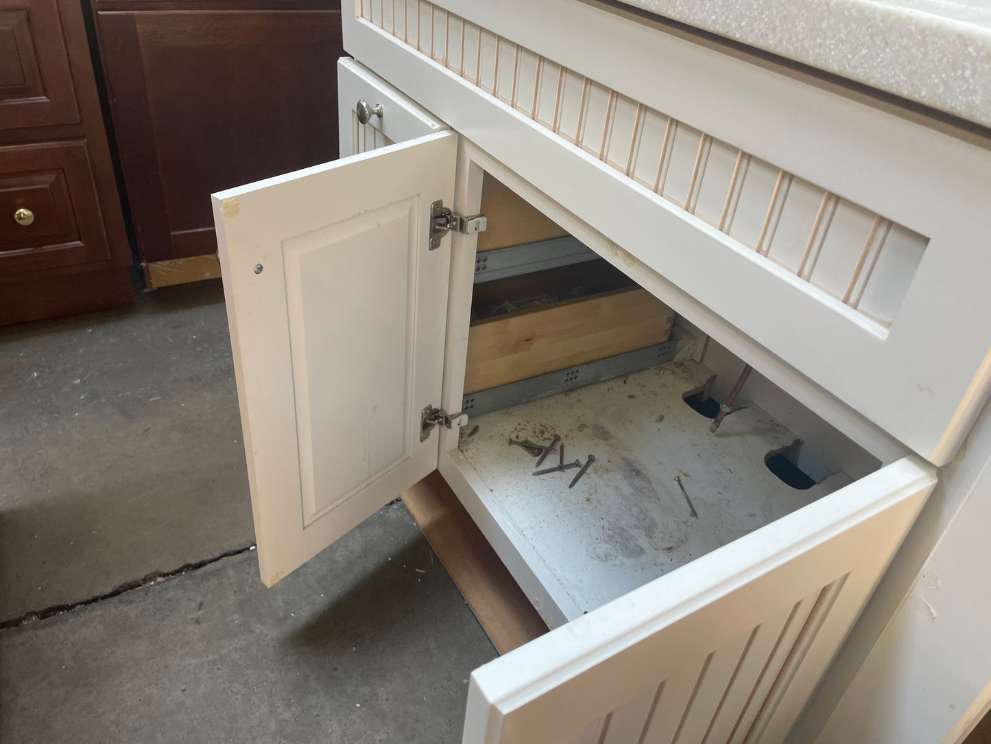 40in Reclaimed Vanity with Top and Sink, White