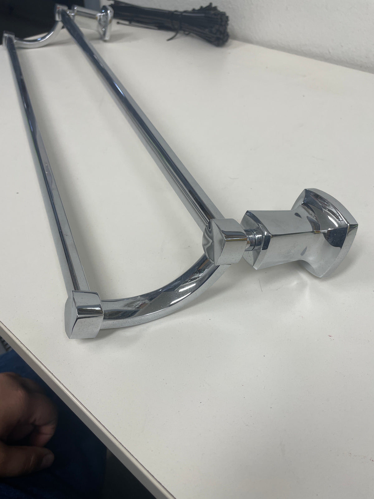 24in Reclaimed Chrome Double Towel Bar