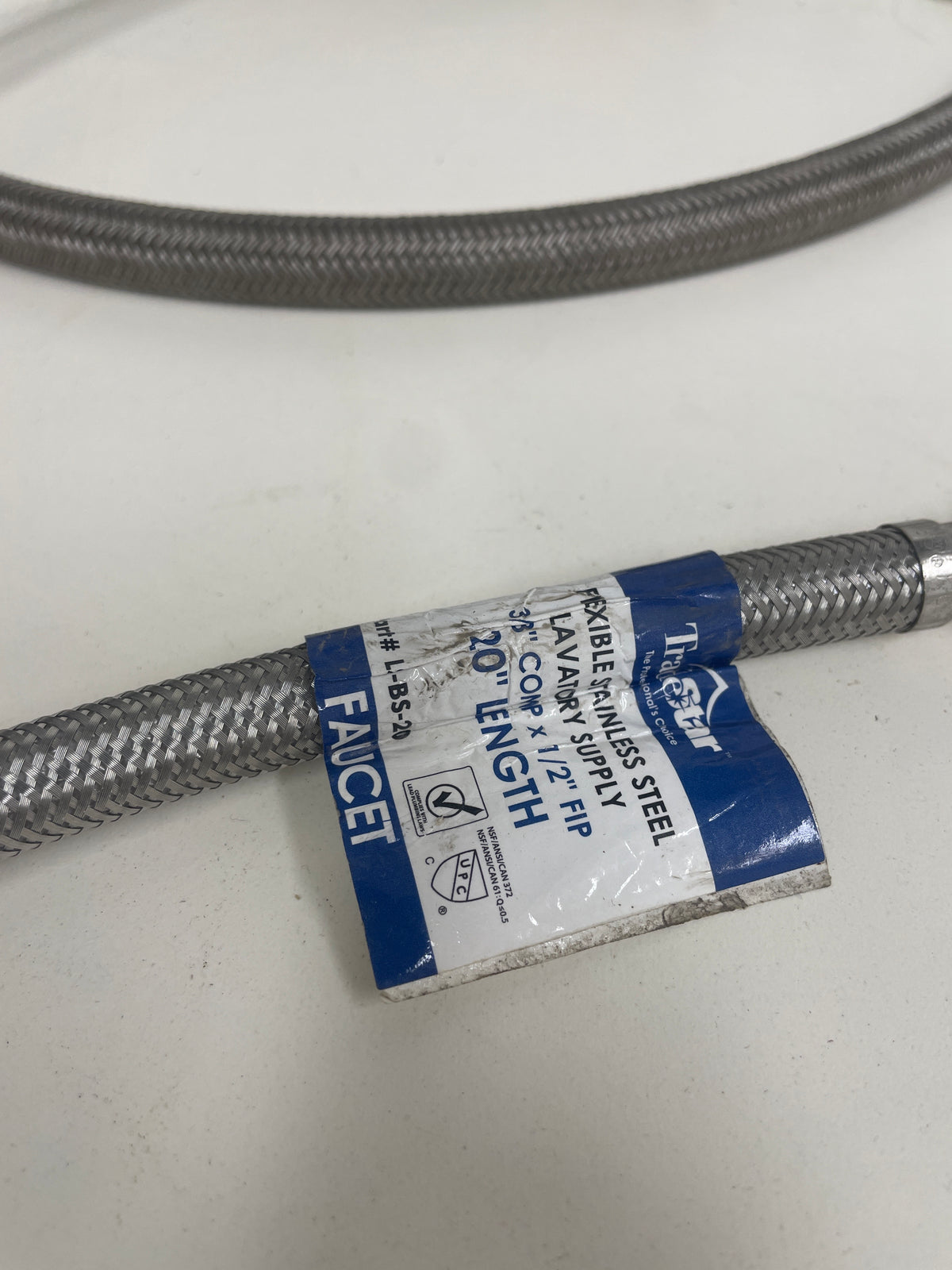 TradeStar Braided Stainless Steel Faucet Supply Line, 20in