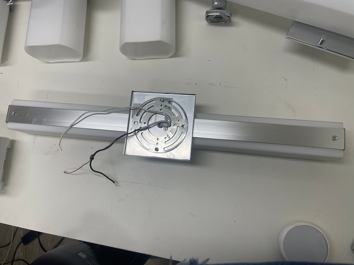 Reclaimed Linear Bar Vanity Fixture, Brushed Nickel