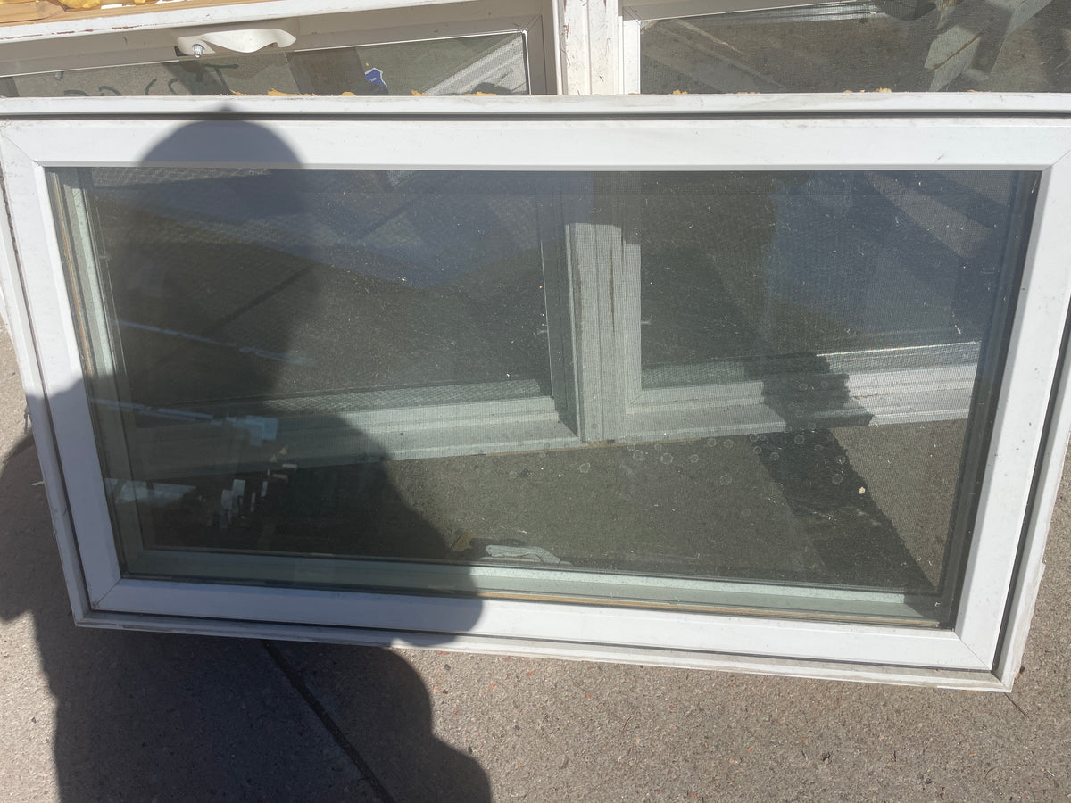 42x23 Reclaimed Casement Wood Window, White