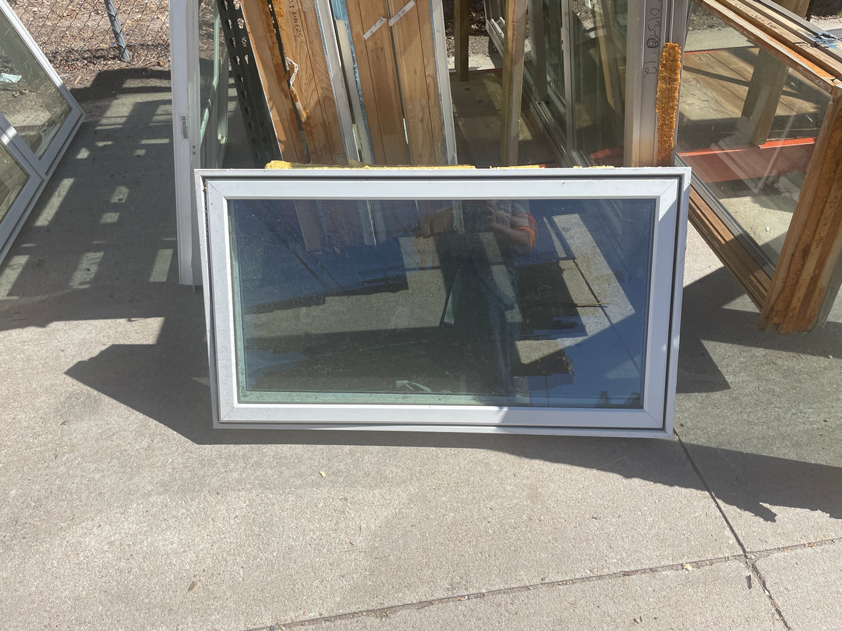 42x23 Reclaimed Casement Wood Window, White