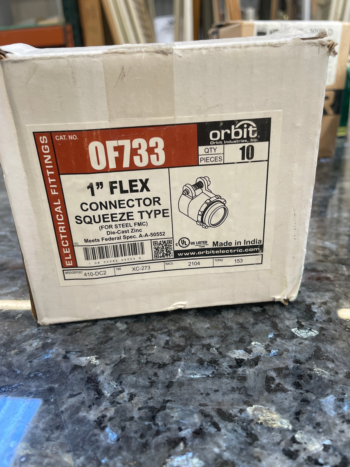 Orbit 1" Flex Connector, Squeeze Type, Steel FMC, New
