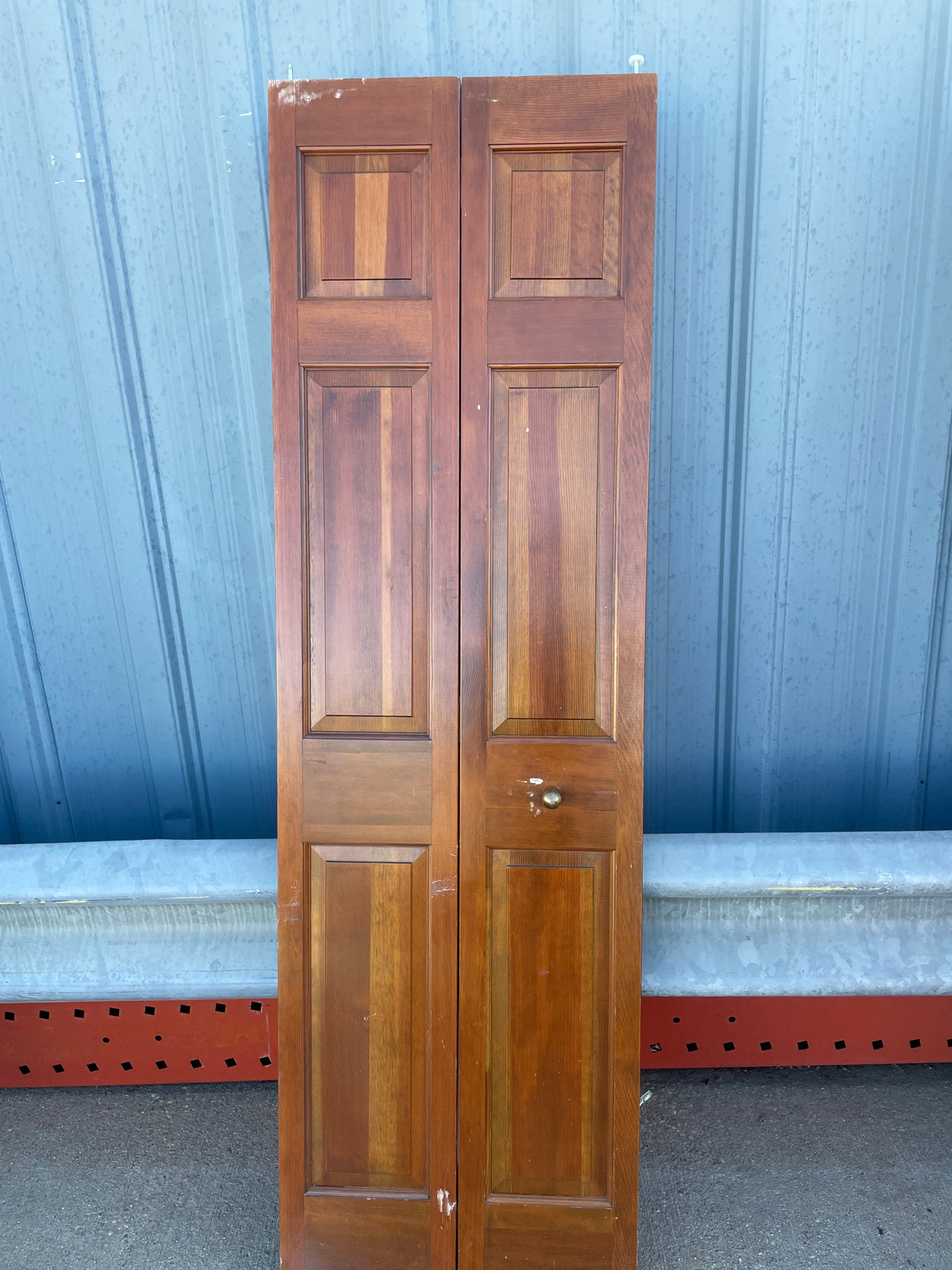 24x79 Interior Solid 6 Panel Bi-Fold Slab, Wood Finish
