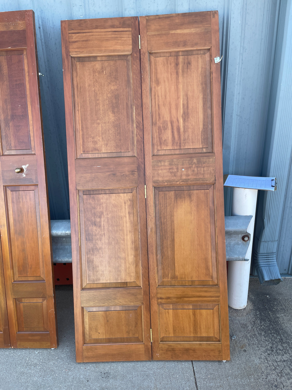 36x79 Interior Solid 6 Panel Bi-Fold Slab, Wood Finish