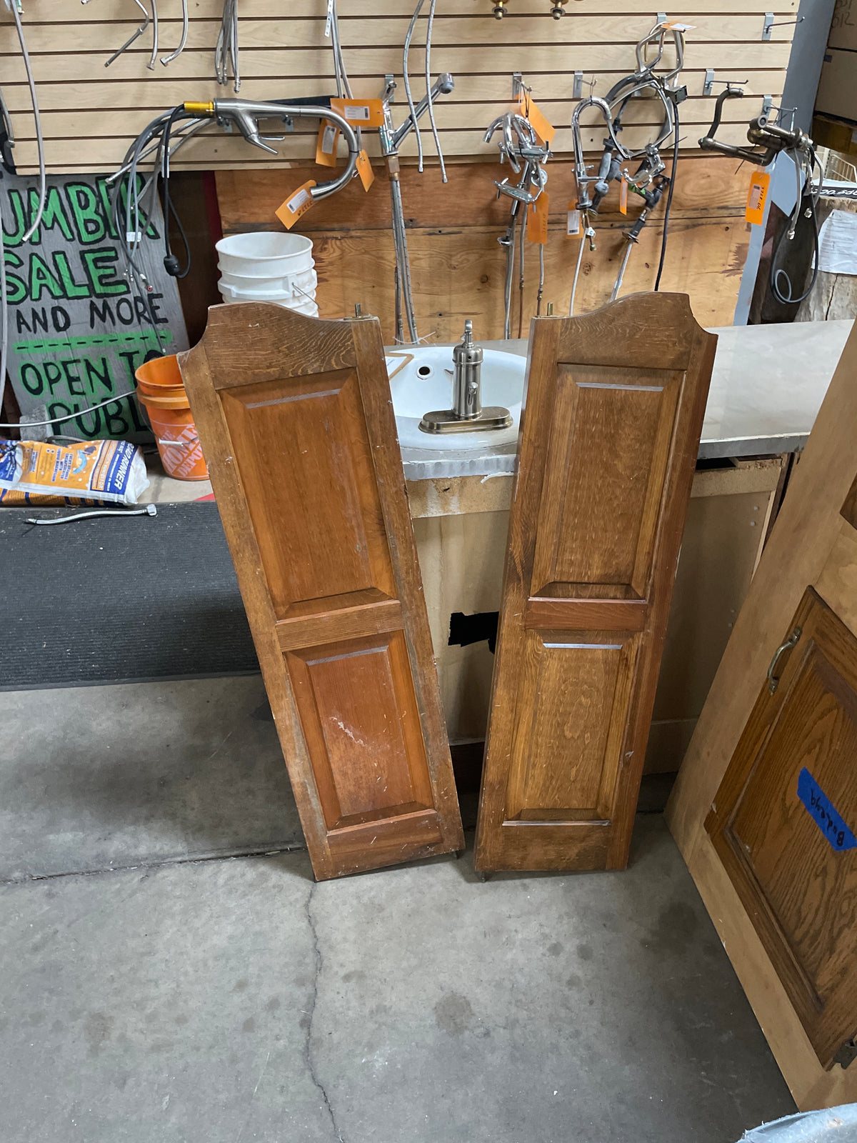 24x42 Interior Solid 4 Panel Saloon Doors Slab, Wood Finish