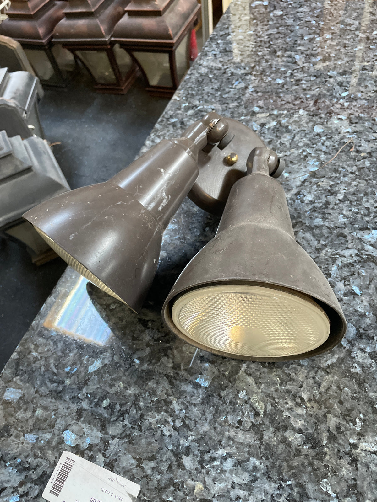 Reclaimed Outdoor Wall Lights, PAR-Style Reflector, Pair