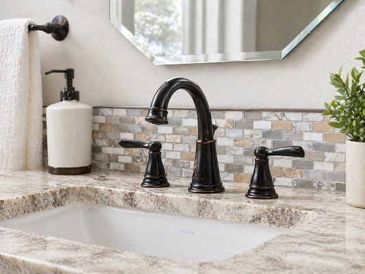 Oil Rubbed Bronze Delta Bathroom Faucet, Single Hole [#422107]
