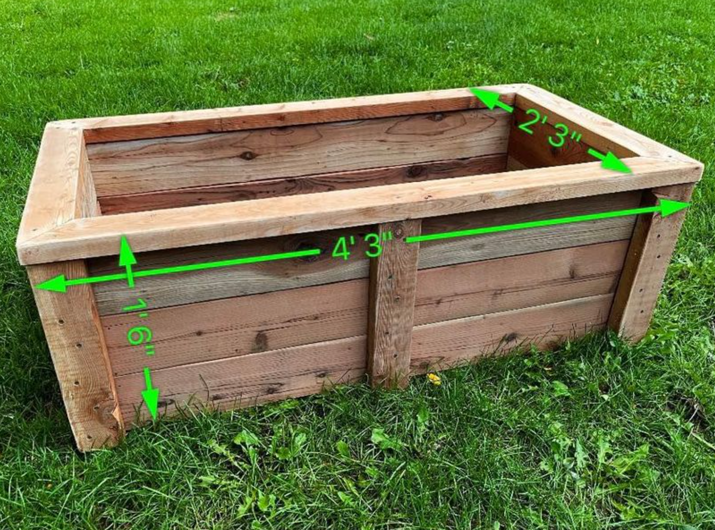 24 in. x 48 in. x 18 in Raised Garden Bed - Made to Order