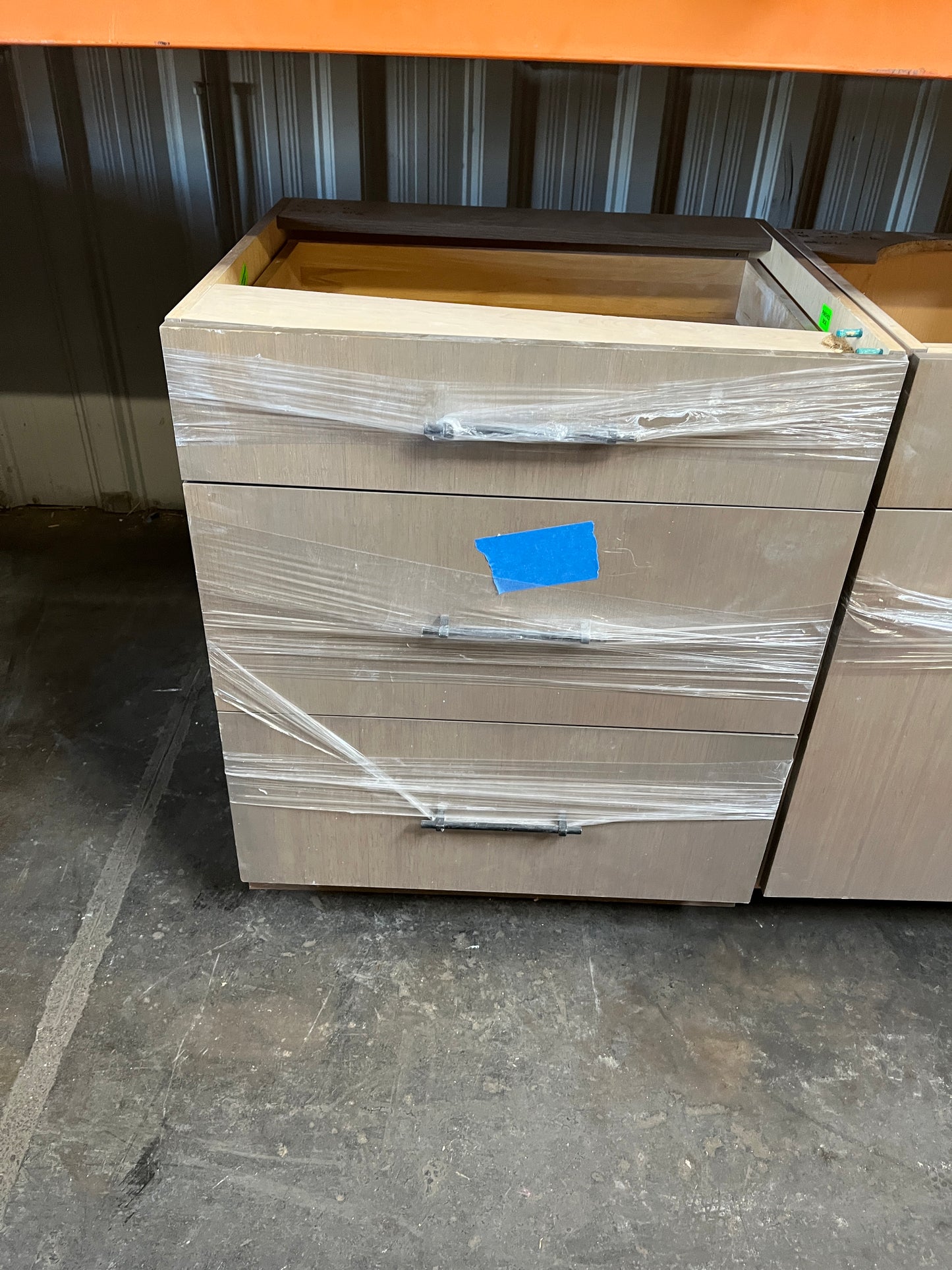 Storm Grey Bamboo Drawer Base Cabinet [#1119.10]