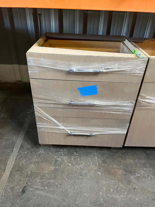 Storm Grey Bamboo Drawer Base Cabinet [#1119.10]