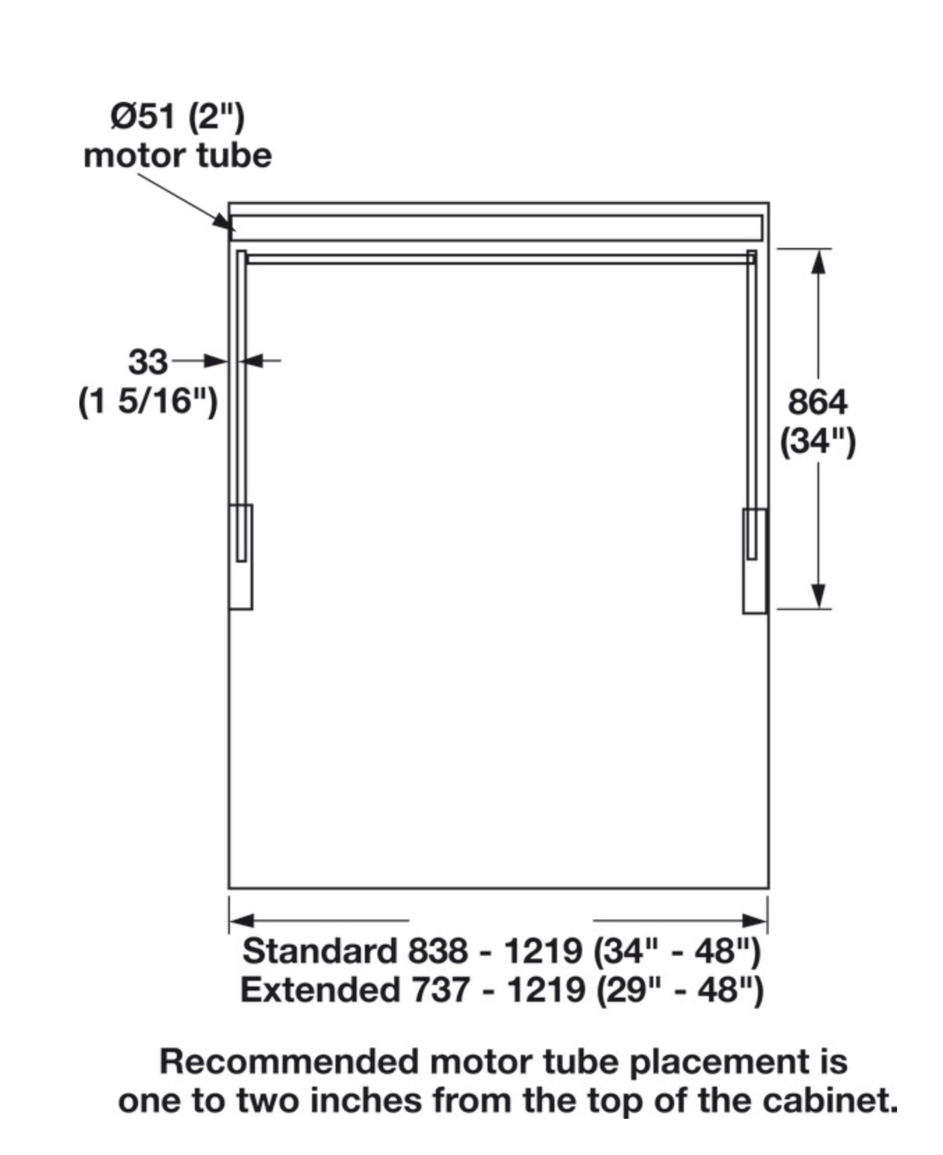 Motorized Wardrobe Lift – Standard 27–33″ [814.01]