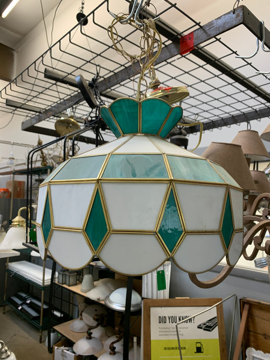 Vintage 70s Tiffany Style Chandelier [903.01]