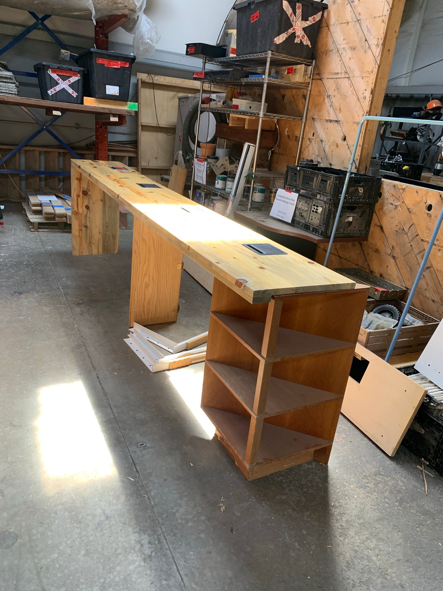 Beetle Kill Pine Counter – 11' x 18" x 36.5" with Power Access 803.02