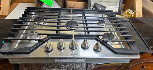 Whirlpool 36" 5-Burner Gas Cooktop – Model WCG97US0HS00 [904.09]