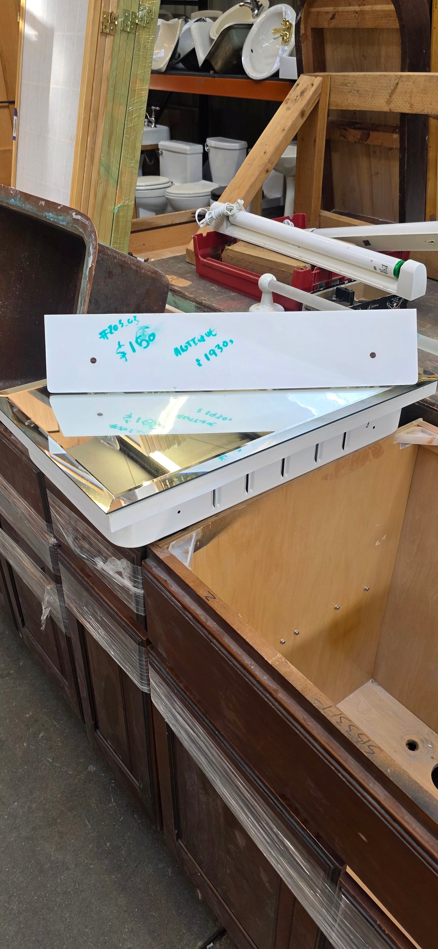 Antique Porcelain Bathroom Shelf [#205.04]