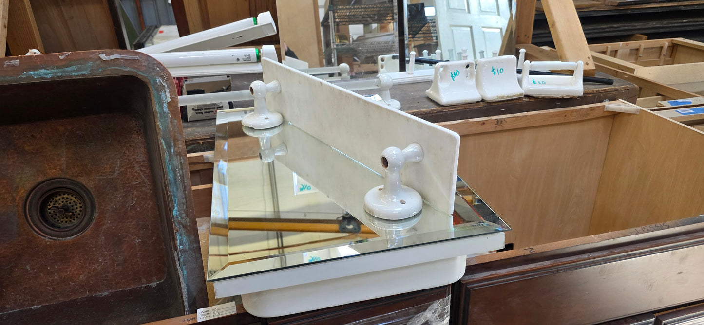 Antique Porcelain Bathroom Shelf [#205.04]