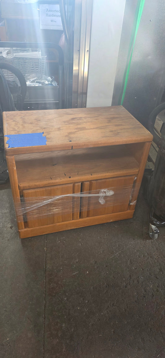 Wood Storage Cabinet With Open Shelf and Double Doors [#207.04]