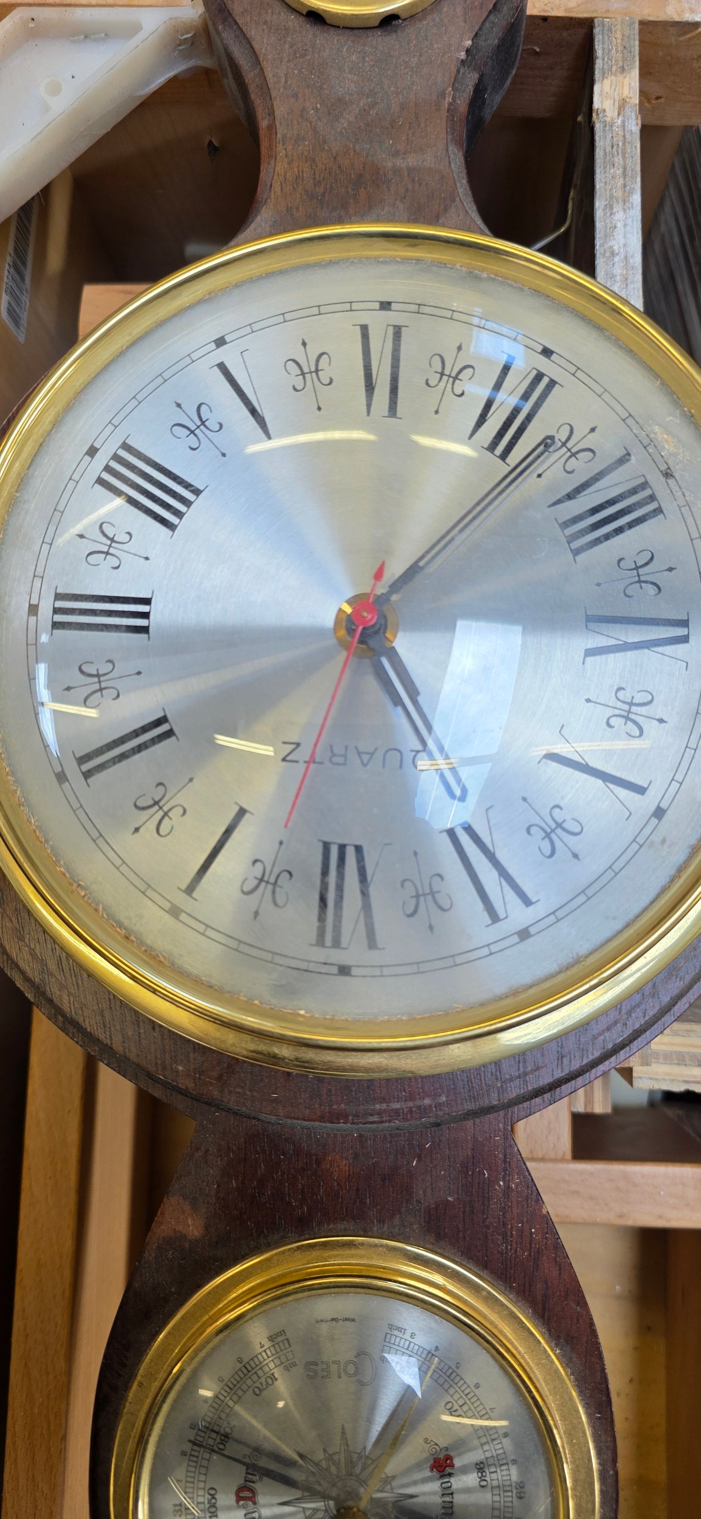Wood Wall Clock &Weather Station [#207.10]