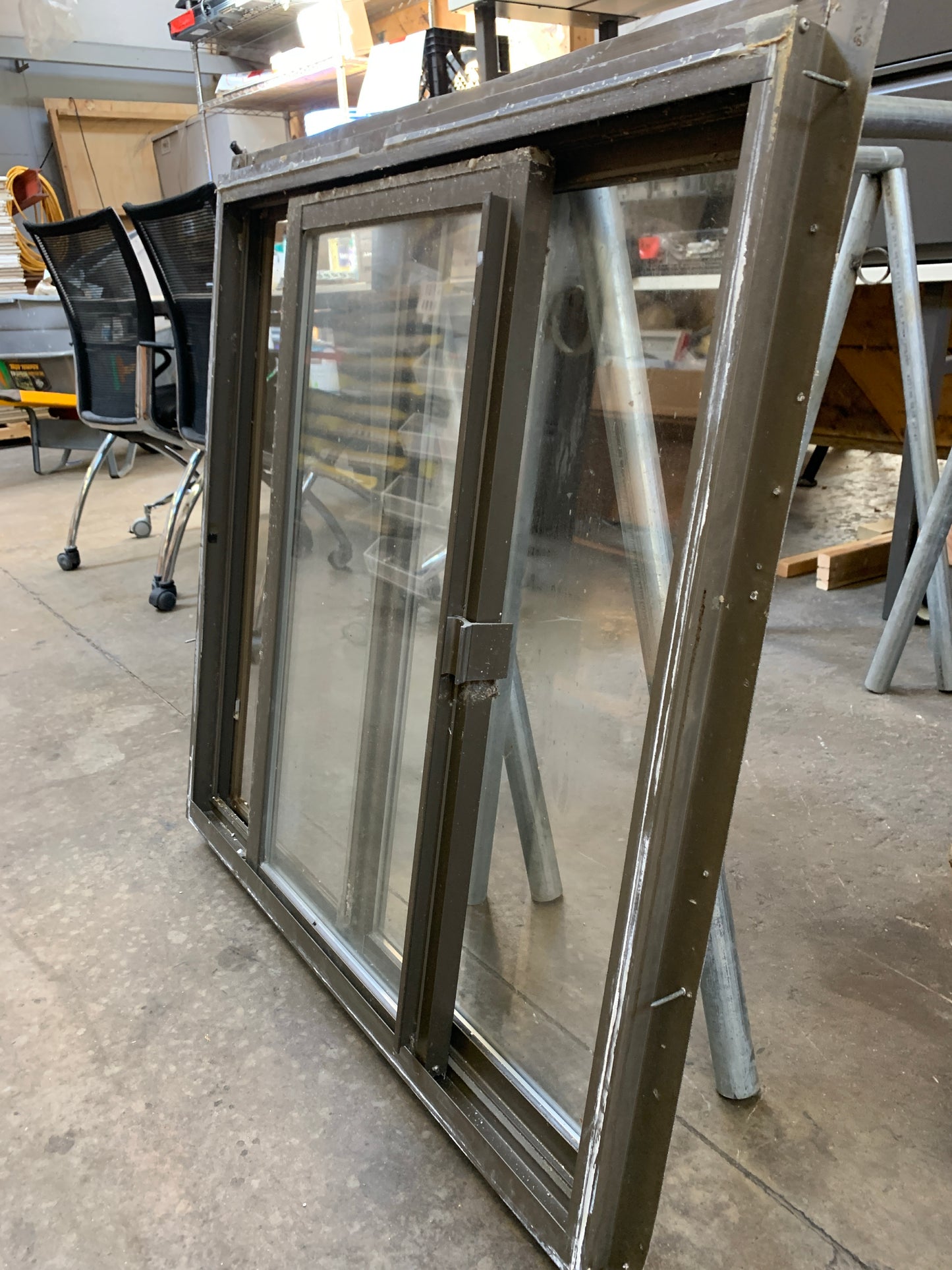 35 ½" x 35" Bronze Aluminum Sliding Window [71.03]