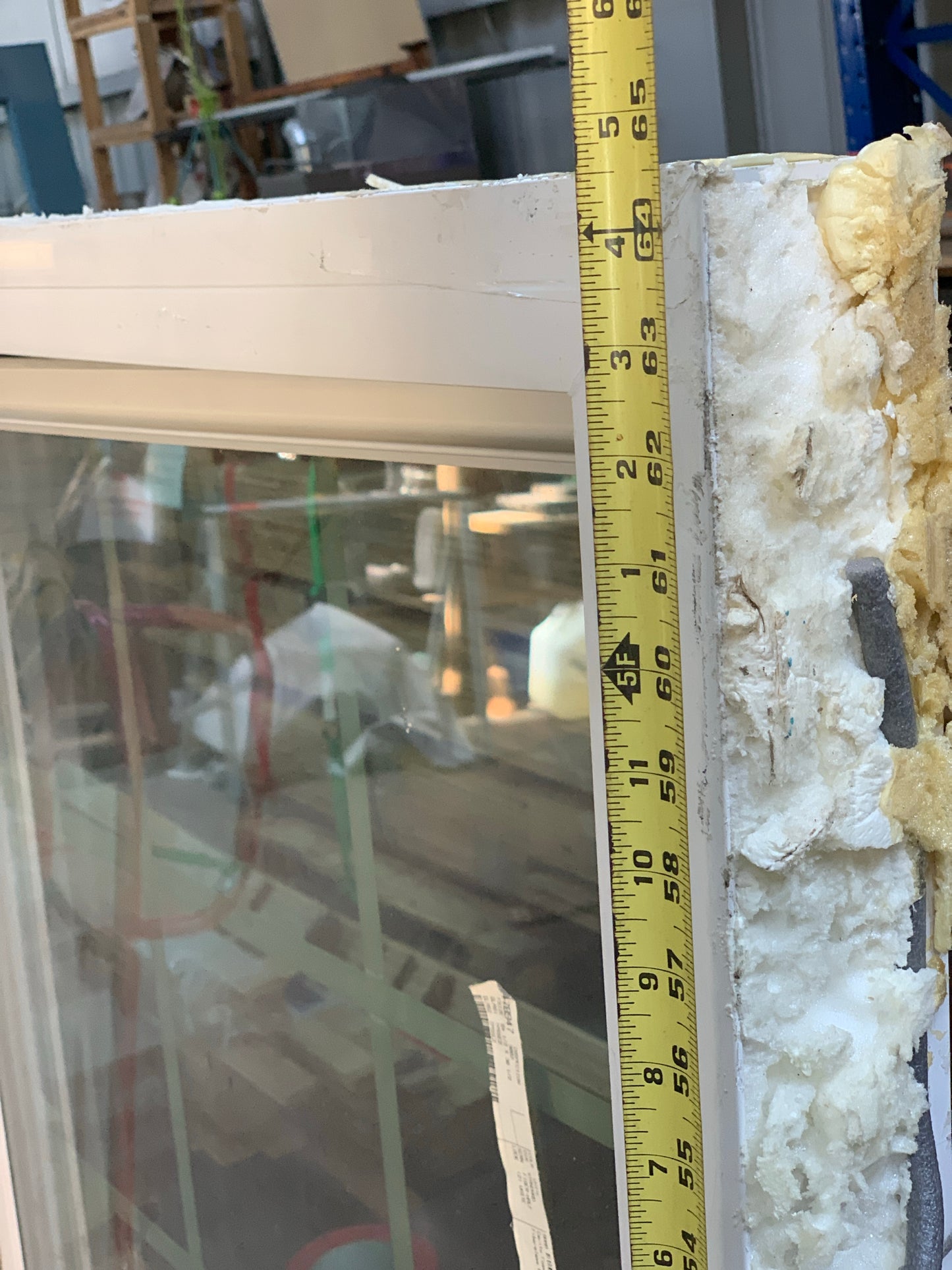 64.5" x 36.5" White Vinyl Double-Hung Window – Grids, Low-E Glass 722.01