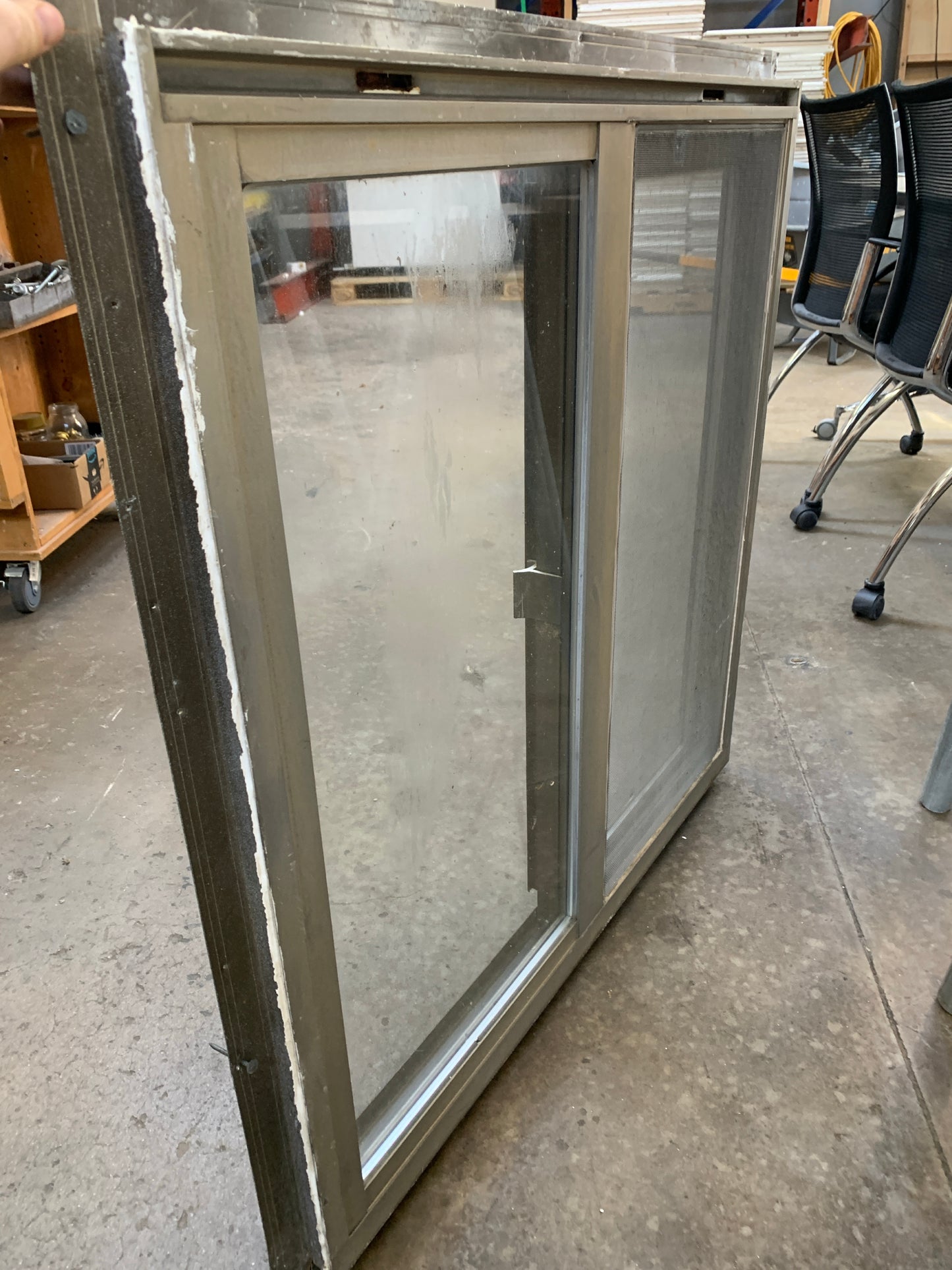 35 ½" x 35" Bronze Aluminum Sliding Window [71.03]