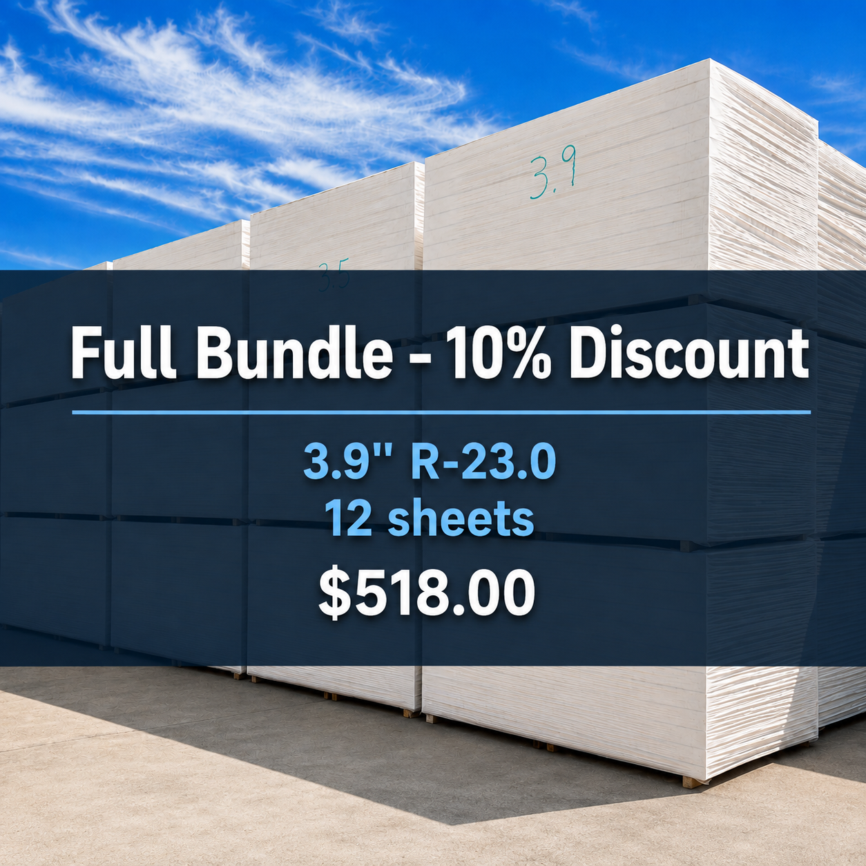Polyiso Insulation Boards - 3.9" Bundle Discount (12pc)