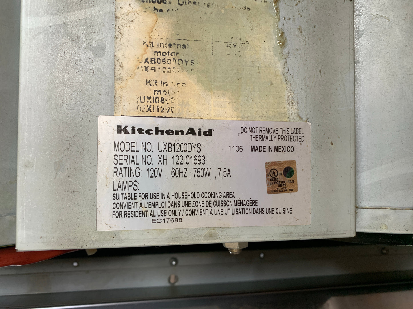 KitchenAid Stainless Steel Range Hood Insert [803.04]