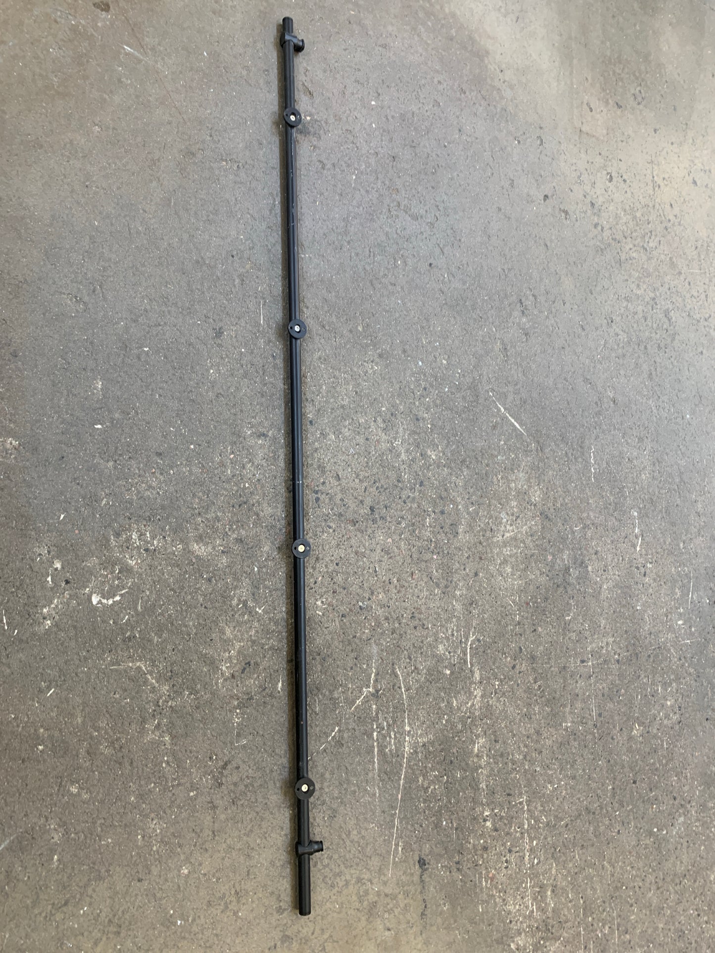 79" Matte Black Surface-Mount Door Rail – 3 Brackets, Handle Tab, Mounting Plates 707.05