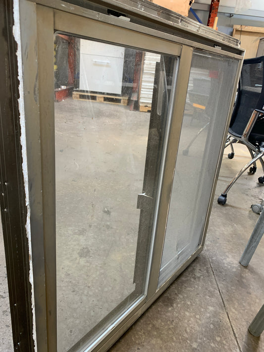 35 ½" x 35" Bronze Aluminum Sliding Window [71.03]