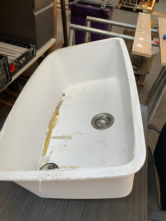 Blanco Valea Super Single Undermount Kitchen Sink – White Composite Granite 630.08