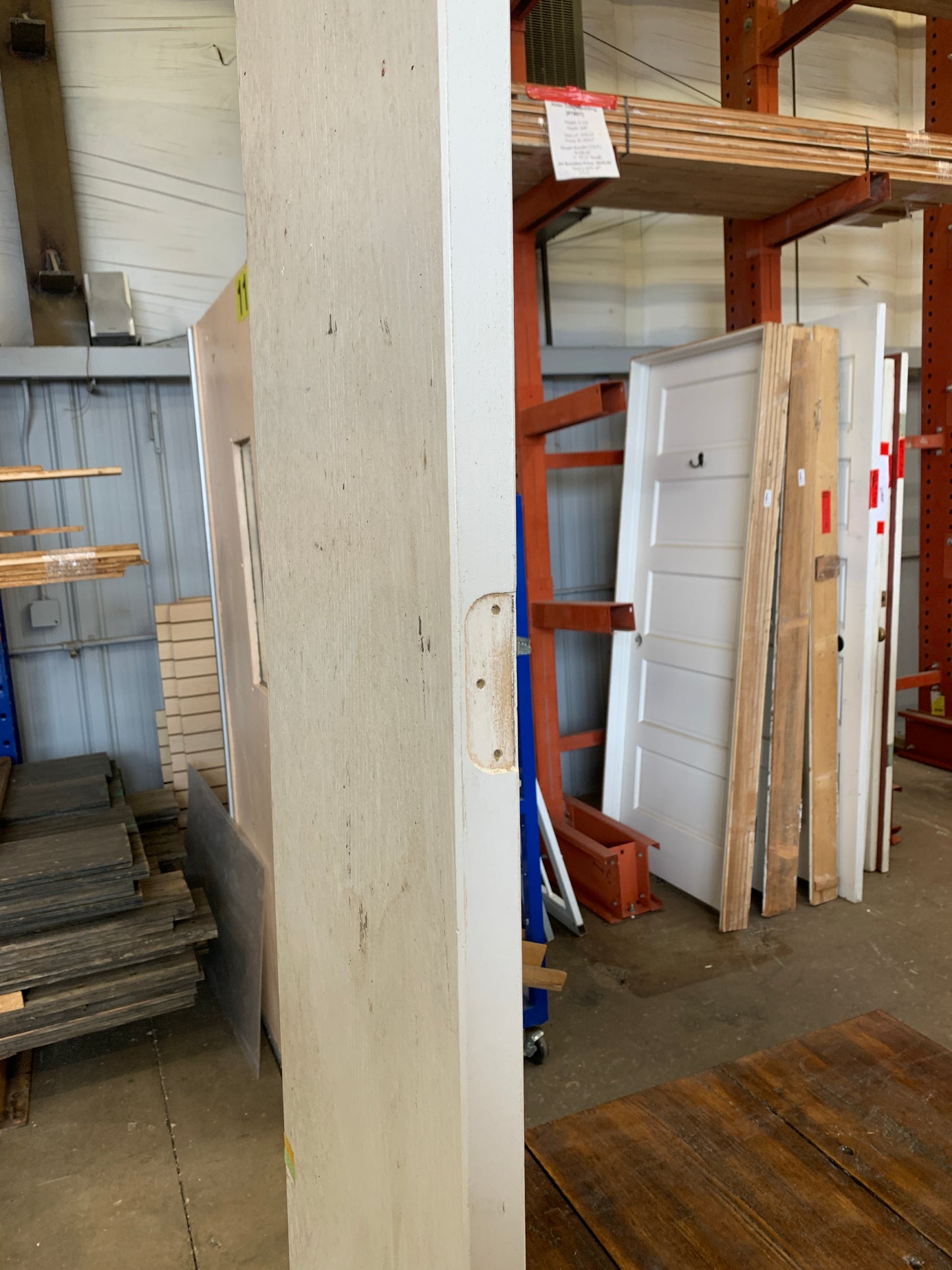 White Narrow Interior Slab Closet Doors – No Panels 707.15