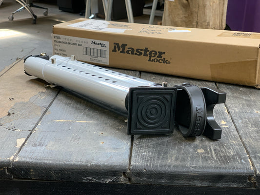 Master Lock Folding Door Security Bar – Adjustable, Portable, Heavy Duty [630.01]