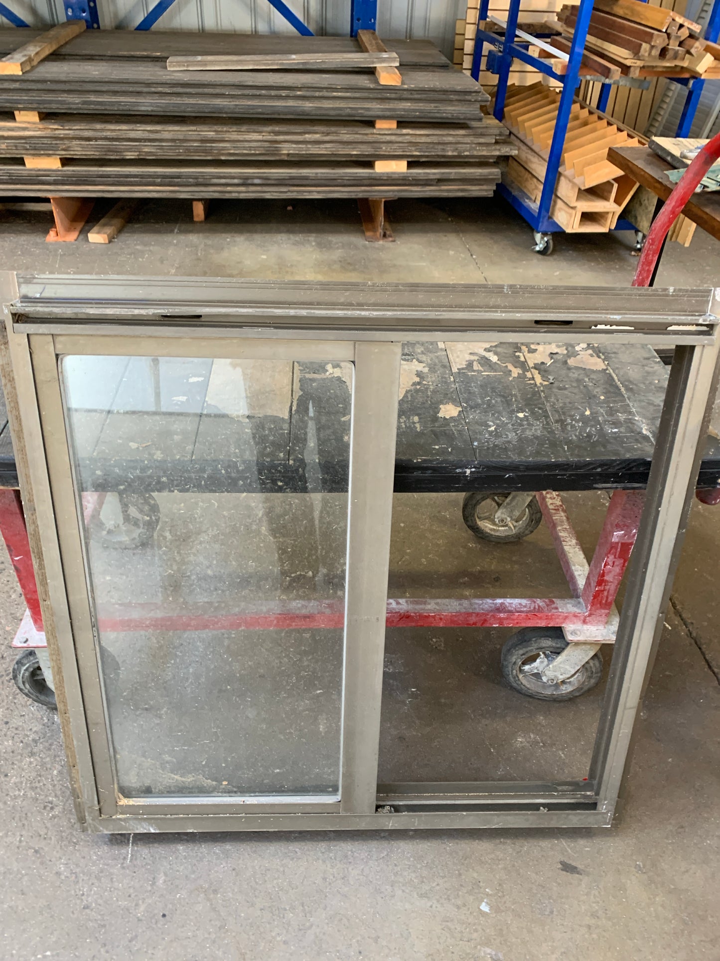 35 ½" x 35" Bronze Aluminum Sliding Window [71.03]
